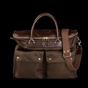 Felisi Briefcases | Dark Brown Nylon Leather Shoulder Bag