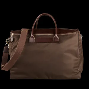 Felisi Weekend Bags | Dark Brown Nylon Leather Signature Travel Bag