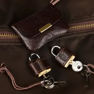 Felisi Weekend Bags | Dark Brown Nylon Leather Large Travel Bag