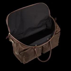 Felisi Weekend Bags | Dark Brown Nylon Leather Signature Travel Bag