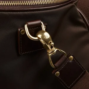 Felisi Weekend Bags | Dark Brown Nylon Leather Signature Travel Bag