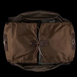 Felisi Weekend Bags | Dark Brown Nylon Leather Large Travel Bag