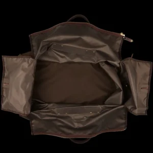 Felisi Weekend Bags | Dark Brown Nylon Leather Large Travel Bag