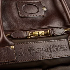 Felisi Briefcases | Dark Brown Nylon Leather Shoulder Bag