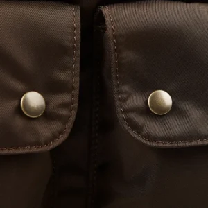 Felisi Briefcases | Dark Brown Nylon Leather Shoulder Bag