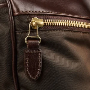 Felisi Weekend Bags | Dark Brown Nylon Leather Signature Travel Bag