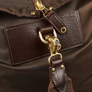 Felisi Weekend Bags | Dark Brown Nylon Leather Large Travel Bag