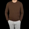 Tela Genova T-Shirts | Dark Brown Organic Cotton Ls T-Shirt