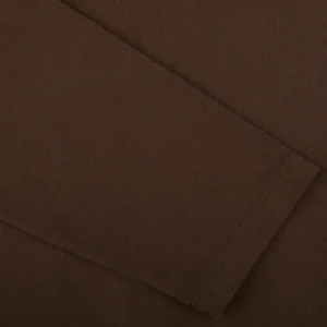Tela Genova T-Shirts | Dark Brown Organic Cotton Ls T-Shirt