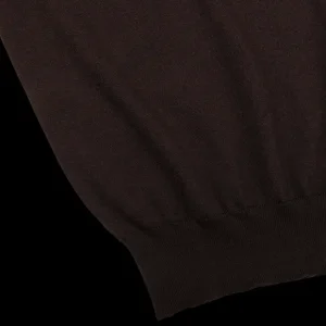Filippo de Laurentiis Knitwear | Dark Brown Super 120S Merino Crew Neck