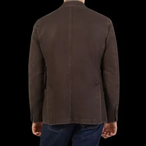 L.B.M. 1911 Blazers | Dark Brown Washed Wool Flannel Blazer
