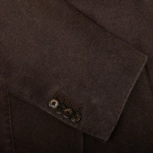 L.B.M. 1911 Blazers | Dark Brown Washed Wool Flannel Blazer
