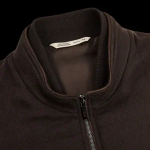 Maurizio Baldassari Gilets | Dark Brown Water Repellent Cashmere Gilet