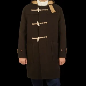 Gloverall Outerwear | Dark Brown Wool Monty Duffle Coat