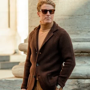 Maurizio Baldassari Outerwear | Dark Brown Zegna Baruffa Wool Brenta Jacket