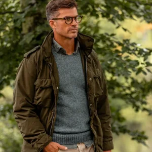 Aspesi Coats & Jackets | Dark Green Nylon Padded Field Jacket