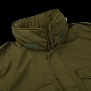 Aspesi Coats & Jackets | Dark Green Nylon Padded Field Jacket