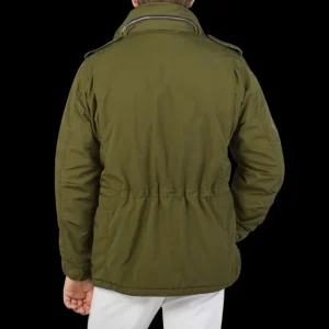 Aspesi Coats & Jackets | Dark Green Nylon Padded Field Jacket