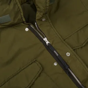 Aspesi Coats & Jackets | Dark Green Nylon Padded Field Jacket