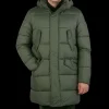 Save The Duck Coats & Jackets | Dark Green Rick Crinkle Nylon Parka