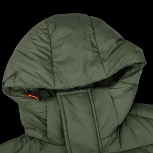 Save The Duck Coats & Jackets | Dark Green Rick Crinkle Nylon Parka