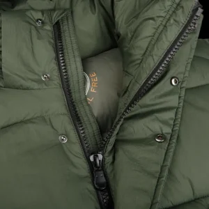 Save The Duck Coats & Jackets | Dark Green Rick Crinkle Nylon Parka