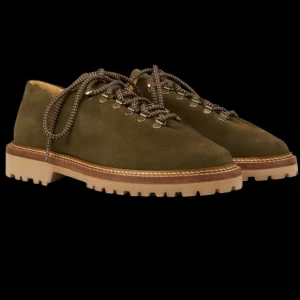 Jacques Soloviére Paris Derbies | Dark Green Suede Leather Rasmus Boots