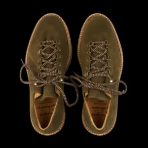 Jacques Soloviére Paris Derbies | Dark Green Suede Leather Rasmus Boots