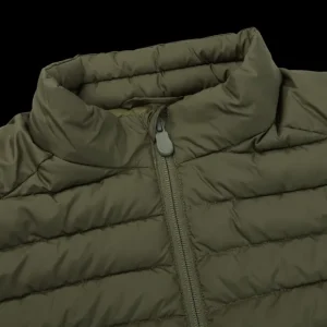 Save The Duck Outerwear | Dark Green Technical Down Leonard Nylon Gilet