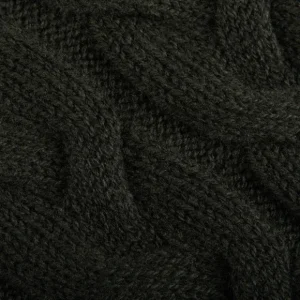 Gran Sasso Knitwear | Dark Green Wool Cable Knit Roll Neck