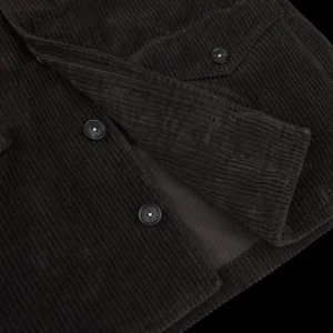 Massimo Alba Outerwear | Dark Grey Cotton Corduroy Field Jacket