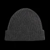 Amanda Christensen Beanies | Dark Grey Ribbed Cashmere Beanie