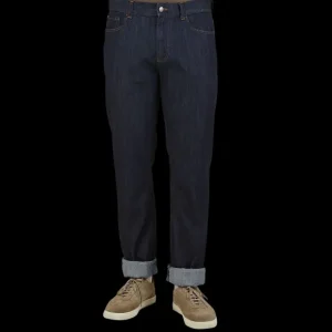 Canali Jeans | Dark Indigo Cotton Stretch Jeans