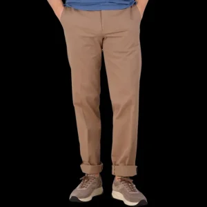 Hiltl Trousers | Dark Khaki Cotton Stretch Regular Fit Chinos