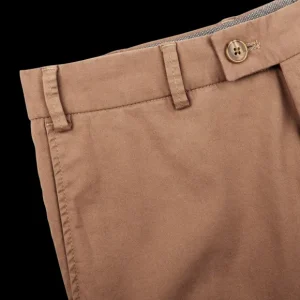 Hiltl Trousers | Dark Khaki Cotton Stretch Regular Fit Chinos