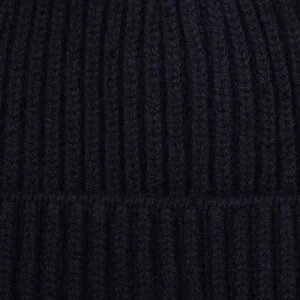 William Lockie Beanies | Dark Navy Geelong Lambswool Ribbed Beanie