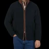 Alan Paine Coats & Jackets | Dark Navy Windblock Fleece Aylsham Jacket