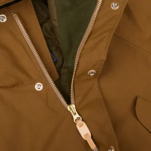 Manifattura Ceccarelli Coats & Jackets | Dark Tan Cotton Canvas Fisherman Parka