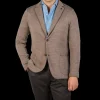 Gran Sasso Outerwear | Dark Taupe Travel Wool Knitted Blazer