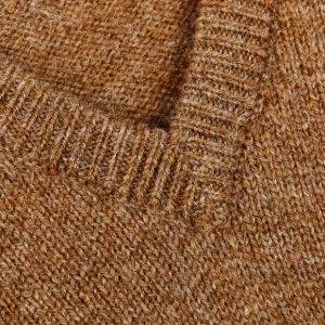 William Lockie Knitwear | Driftwood Brown Lambswool Slipover