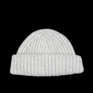 William Lockie Beanies | Earl Grey Cashmere Ribbed Short Beanie