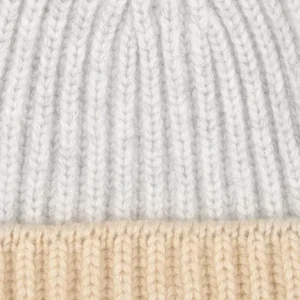 William Lockie Beanies | Earl Grey Two-Tone Cashmere Ribbed Beanie