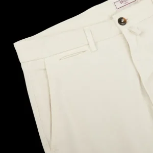 Briglia Trousers | Ecru Beige Cotton Stretch Bg32 Casual Chinos