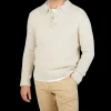 Aspesi Polo Shirts | Ecru Beige Shetland Wool Polo Shirt