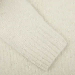 Aspesi Polo Shirts | Ecru Beige Shetland Wool Polo Shirt
