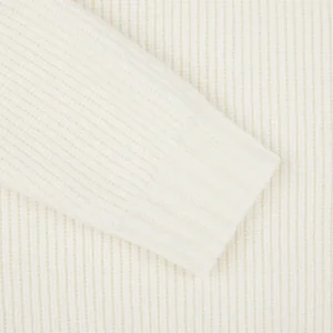 Filippo de Laurentiis Knitwear | Ecru Beige Wool Cashmere Roundneck Sweater