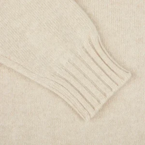 Filippo de Laurentiis Knitwear | Ecru Beige Wool Cashmere Rollneck
