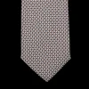 Gierre Milano Ties | Ecru Brown Geometrical Printed Silk Tie