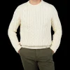 Peregrine Sweaters | Ecru Merino Wool Hudson Aran Jumper