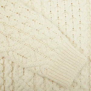 Peregrine Knitwear | Ecru Merino Wool Hudson Aran Jumper